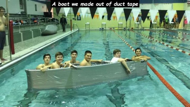 duck tape boat - A boat we made out of duct tape Ulici