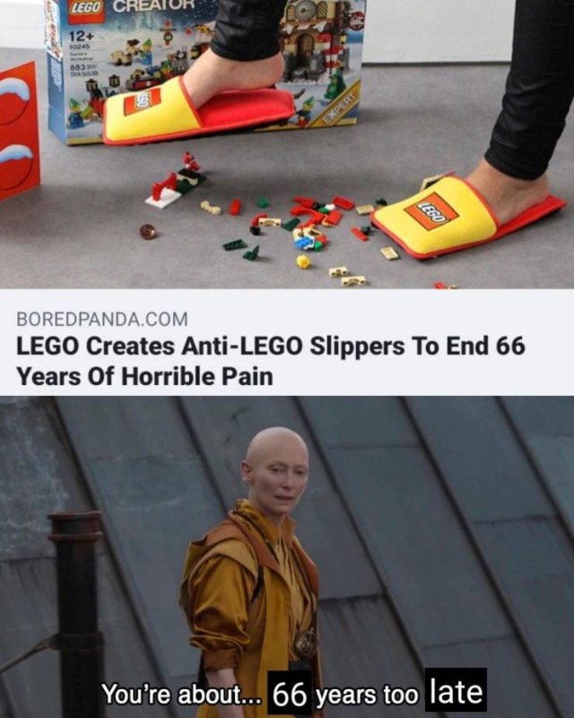 lego extra padded slippers - Lego Creaiur 12 Experi Leco Boredpanda.Com Lego Creates AntiLego Slippers To End 66 Years Of Horrible Pain You're about... 66 years too late