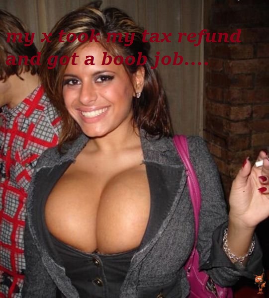 awesome cleavage - Oorino tax refund cacat a boob job.