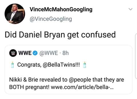 post about crips - Vince McMahonGoogling Did Daniel Bryan get confused W Wwe 8h Congrats, !!! Nikki & Brie revealed to that they are Both pregnant! wwe.comarticlebella....