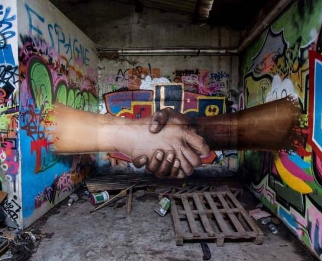 forced perspective graffiti