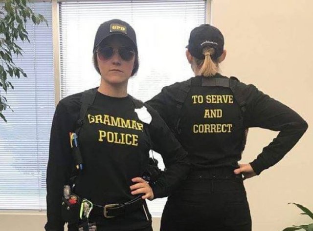 grammar police costume ideas - Grammar To Serve And Correct Police