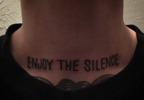 enjoy the silence tattoo - Enjoy The Silence