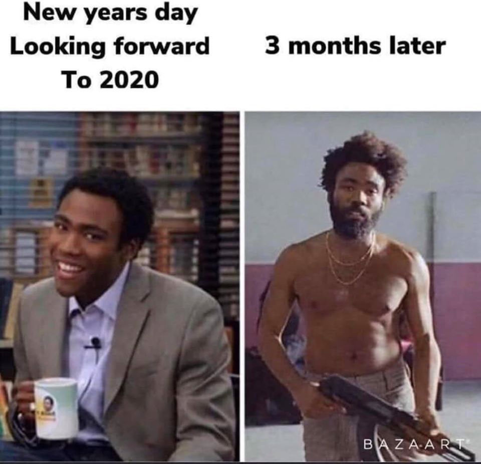 troy and abed in the morning - New years day Looking forward To 2020 3 months later Bazaart