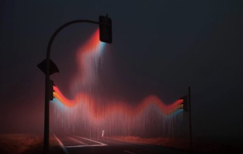 long exposure traffic light