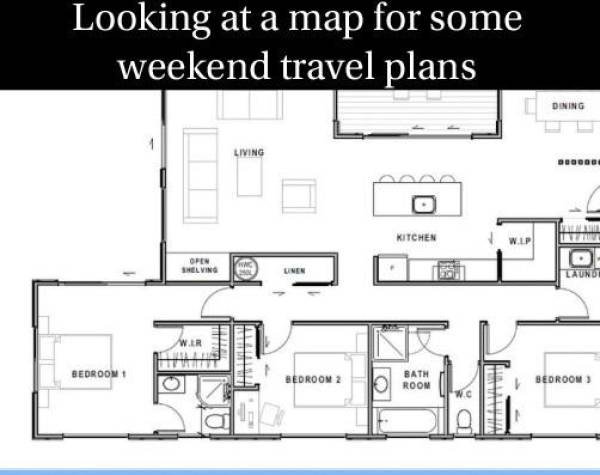 floor plan - Looking at a map for some weekend travel plans Dining Living Bddddd Kitchen Shelving Bedroom Bedroom 2 Bath Room Bedroom
