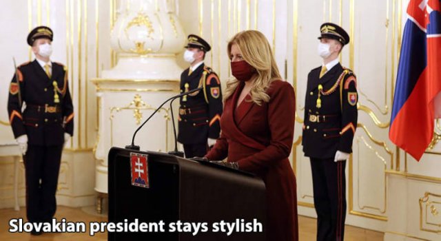 staff - Slovakian president stays stylish