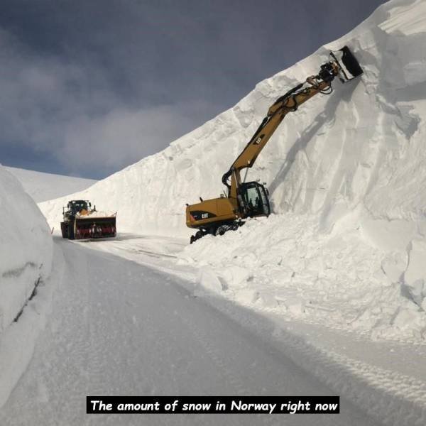 norway record snowfall - The amount of snow in Norway right now