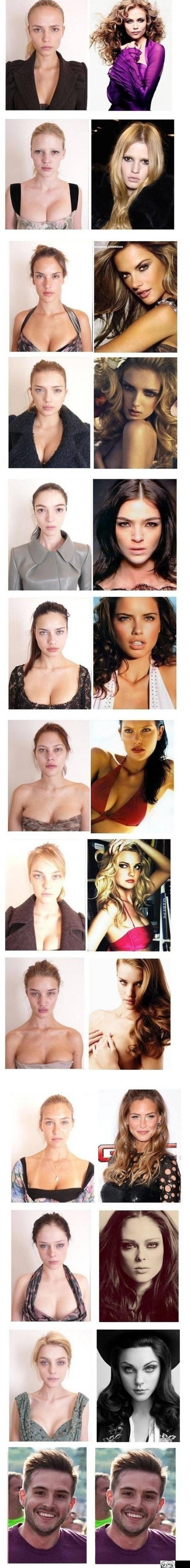 models without makeup