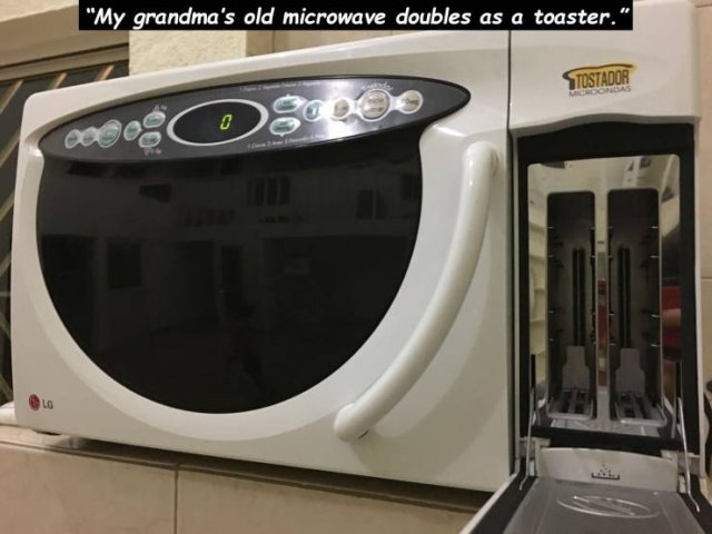 vehicle - "My grandma's old microwave doubles as a toaster." Stostador 0OO0OSO
