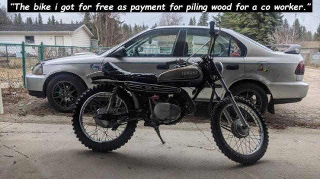 tire - "The bike i got for free as payment for piling wood for a co worker."