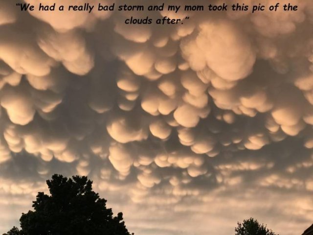 sky - "We had a really bad storm and my mom took this pic of the clouds after."