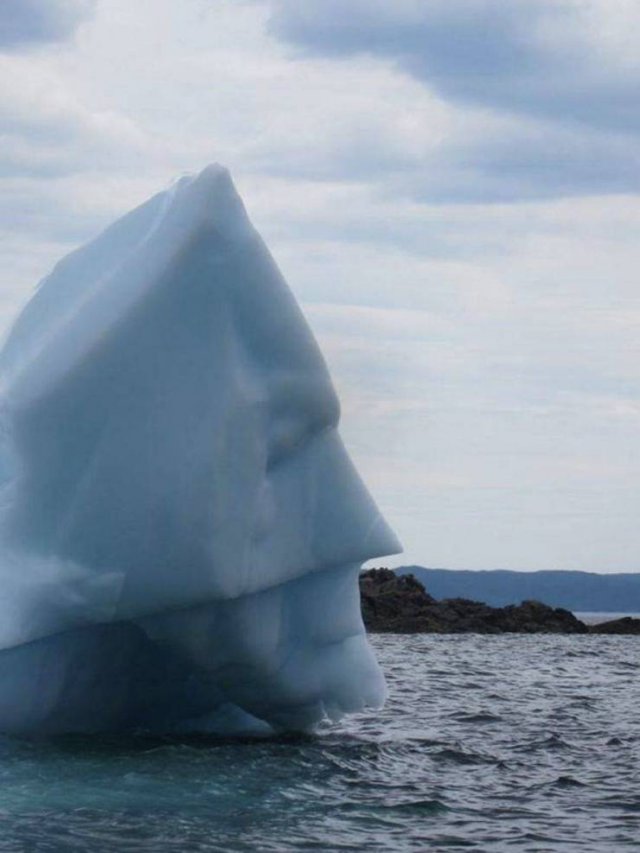 iceberg with face