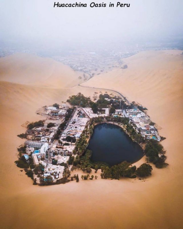 desert oasis south america - Huacachina Oasis in Peru