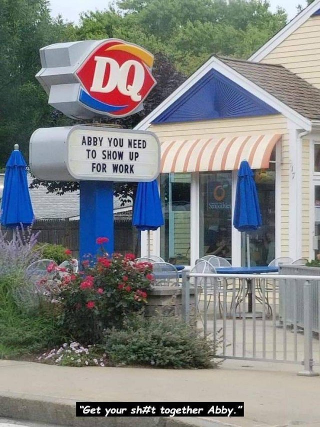 abby you need to show up for work - Dq Abby You Need To Show Up For Work Sowthis Ini "Get your sh together Abby."