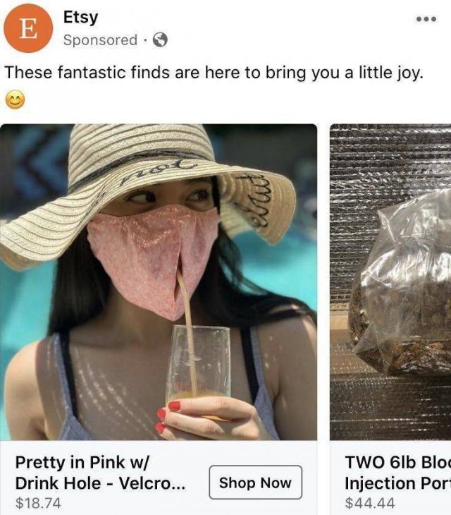 hat - E Etsy Sponsored These fantastic finds are here to bring you a little joy. eru Pretty in Pink w Drink Hole Velcro... $18.74 Shop Now Two 6lb Blod Injection Por $44.44