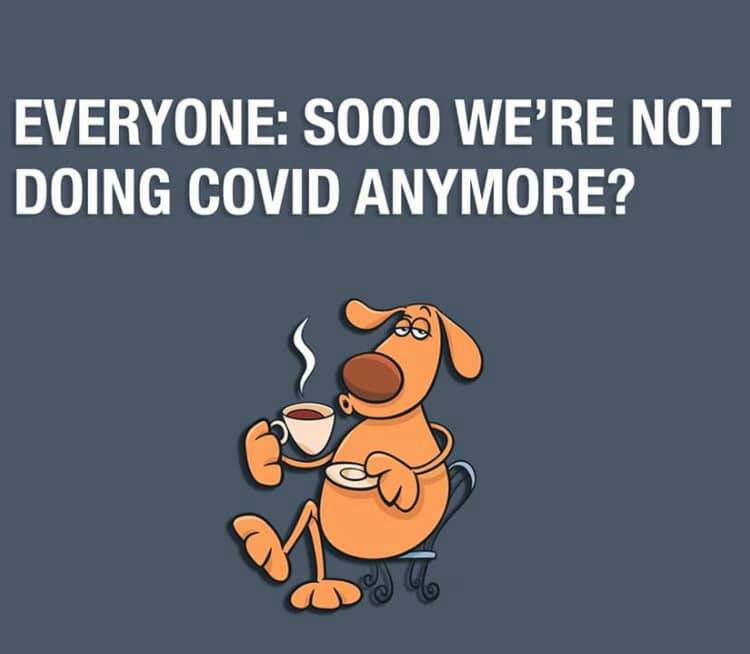 cartoon - Everyone SO00 We'Re Not Doing Covid Anymore?