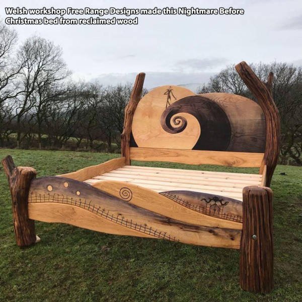 nightmare before christmas bed - Welsh workshop Free Range Designs made this Nightmare Before Christmas bed from reclaimed wood