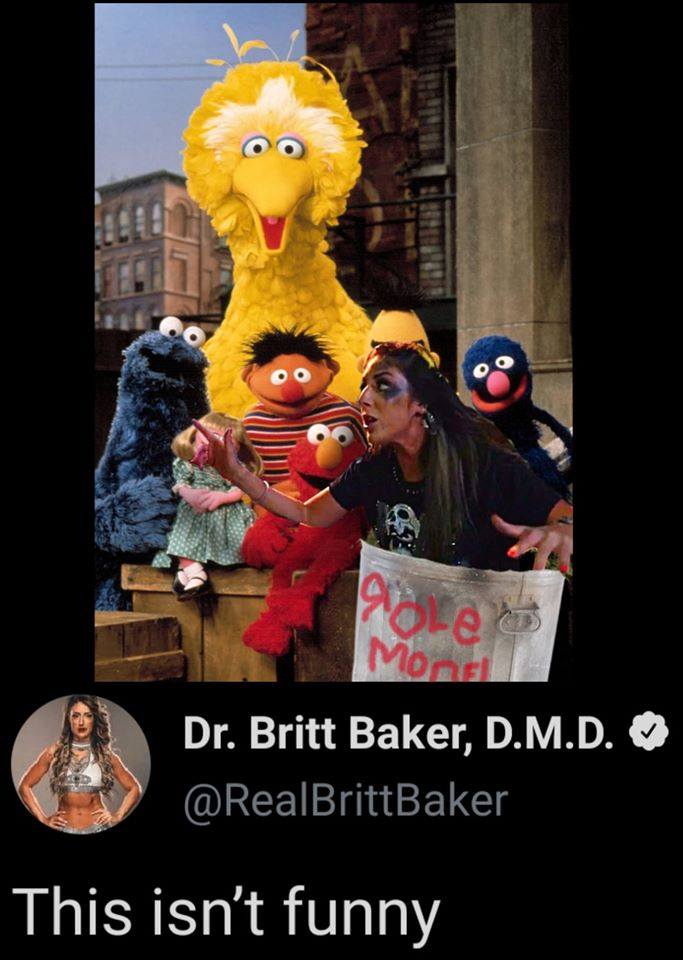 sesame street - gores Mond Dr. Britt Baker, D.M.D. This isn't funny