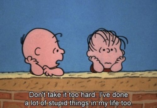 charlie brown quotes - logo Don't take it too hard. I've done a lot of stupid things in my life too.