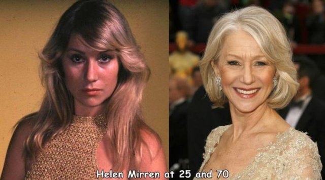 helen mirren underwear - Helen Mirren at 25 and 70