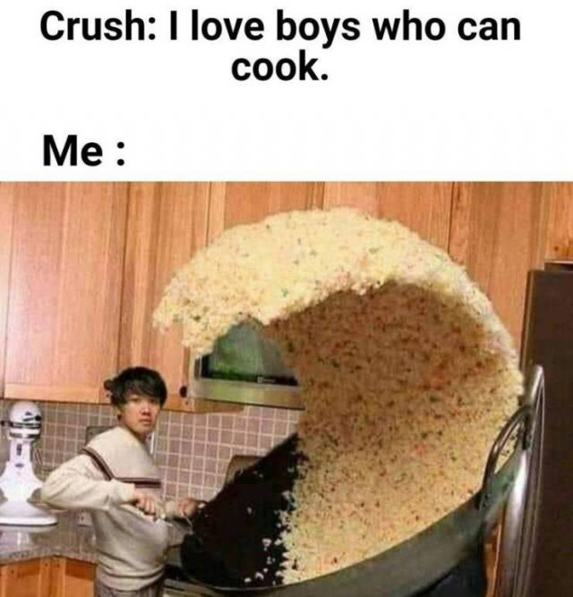 food - Crush I love boys who can cook. Me