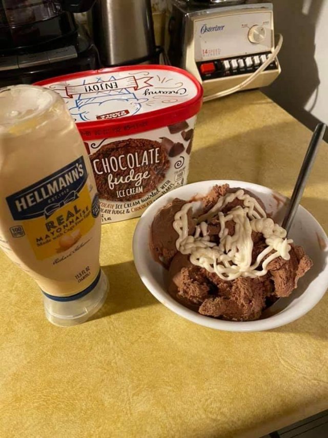 ice cream - Mate Rudge & Chocolate Lakes Outfice Cream Mayonnaise Asteriner Iloin forum Chocolate fudge Ice Cream Estie Salad wil Hellmanns Lal 100 Real At Isra cam