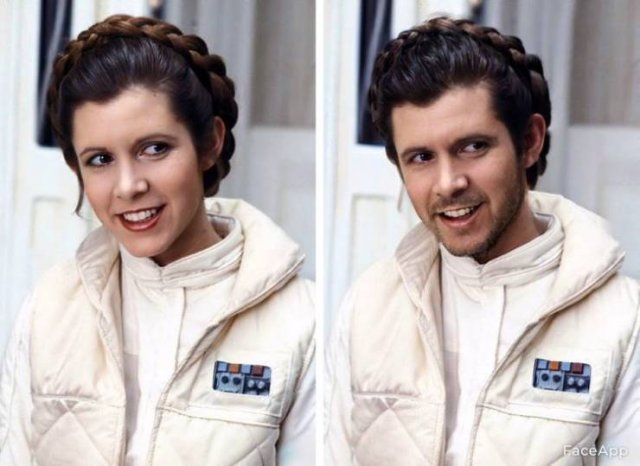 carrie fisher - FaceApp