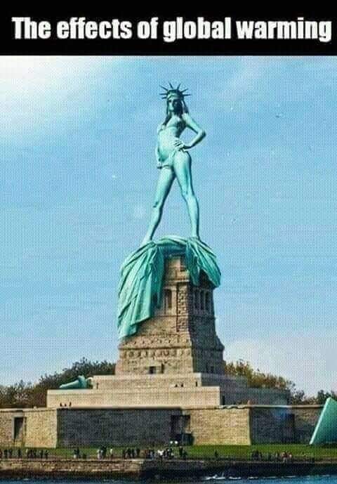 statue of liberty - The effects of global warming Le