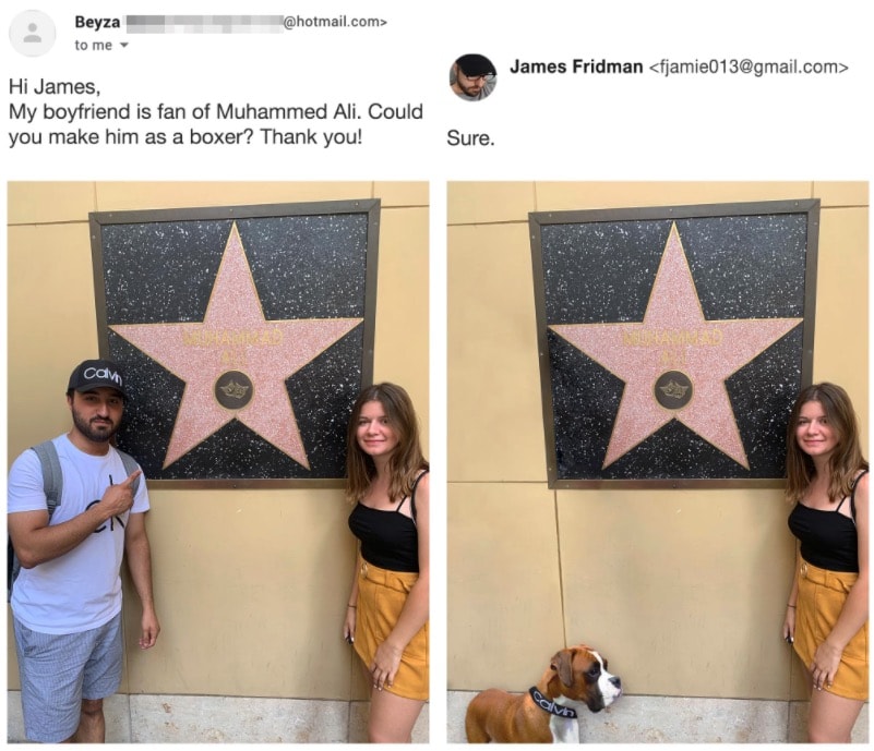 james fridman best - .com> Beyza to me James Fridman  Hi James, My boyfriend is fan of Muhammed Ali. Could you make him as a boxer? Thank you! Sure. Calvo