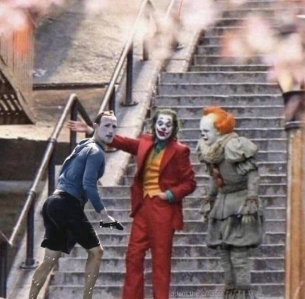 joker and pennywise stairs