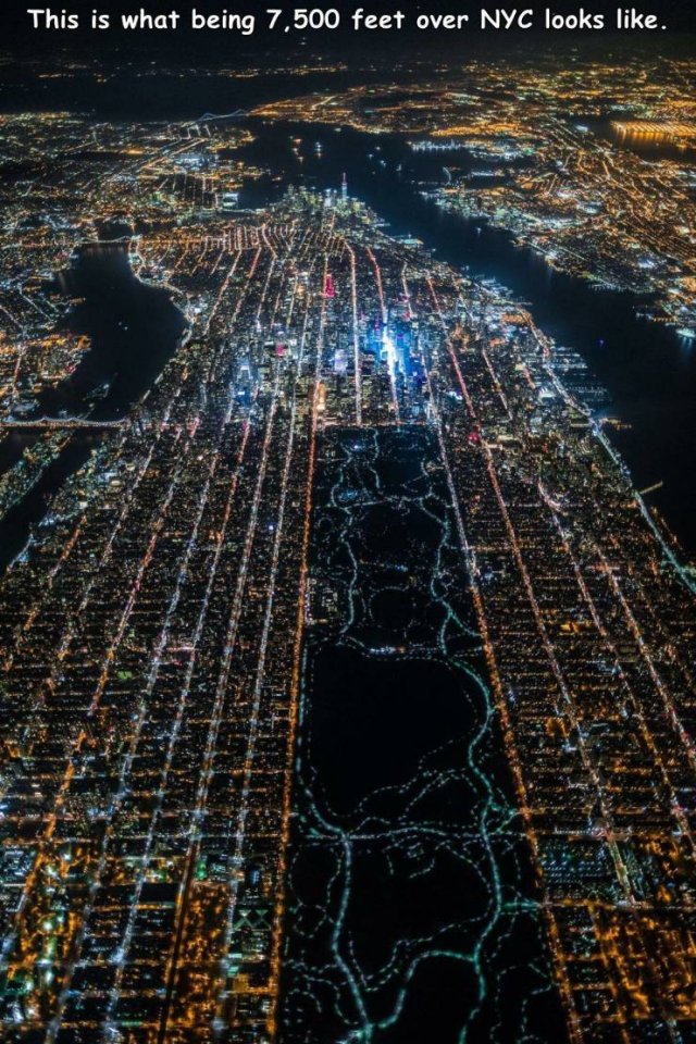 new york above - This is what being 7,500 feet over Nyc looks .