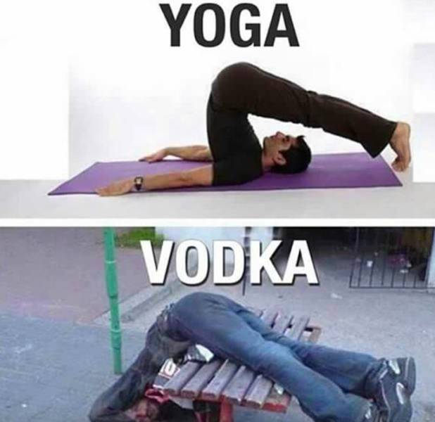 yoga vs vodka meme - Yoga Vodka