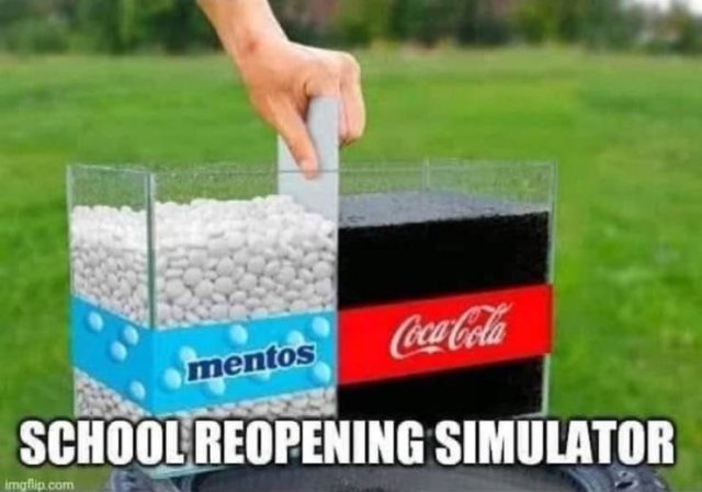 coca cola and mentos - Coca Cola mentos School Reopening Simulator Imgflip.com