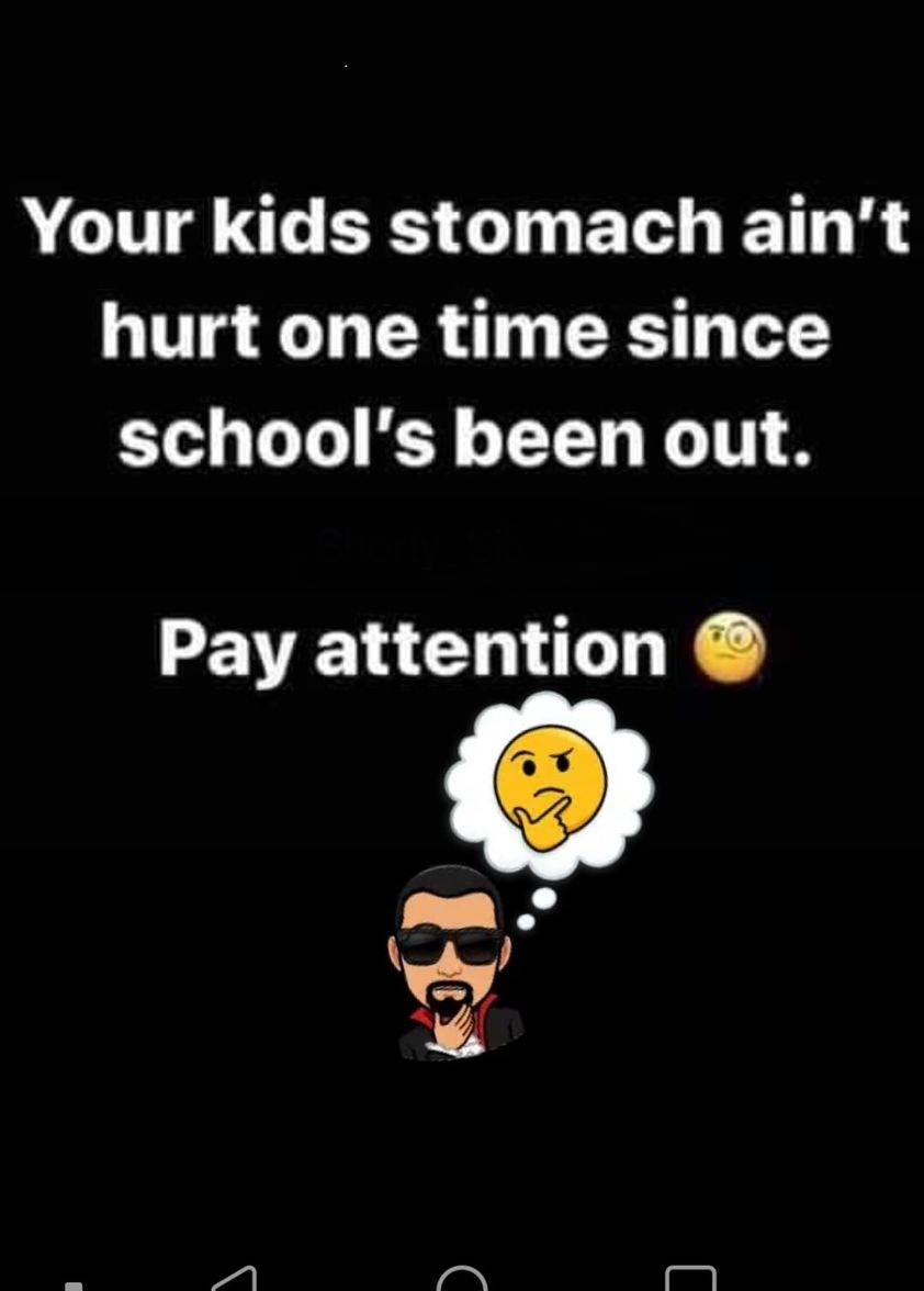 k link - Your kids stomach ain't hurt one time since school's been out. Pay attention n