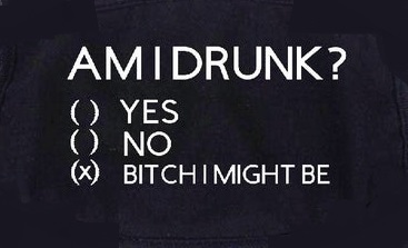 t shirt - Amidrunk? Yes No x Bitchi Might Be