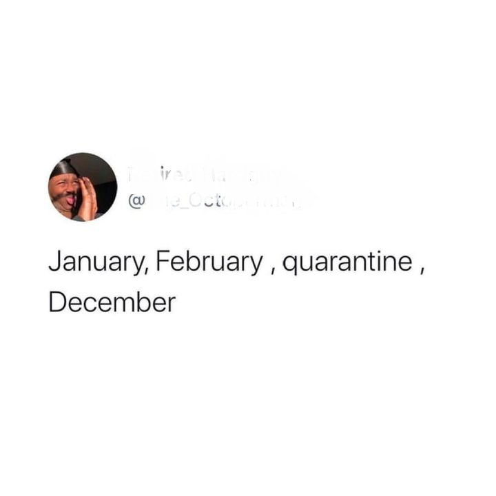 Culo January, February, quarantine, December