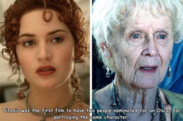 rose from titanic - Titanic was the first film to have two people nominated for an Oscar for portraying the same character.