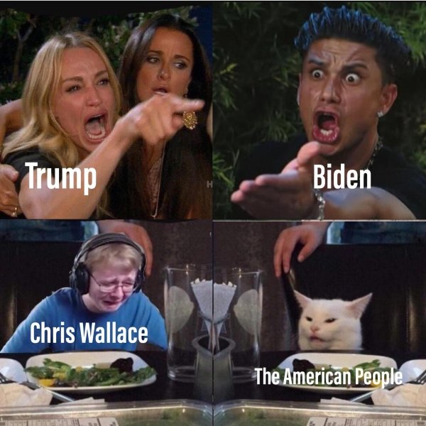 hazbin hotel meme template - Trump Biden H Chris Wallace The American People