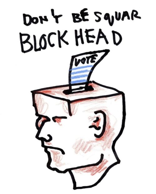 head - Dony Be Squar Block Head Vote La