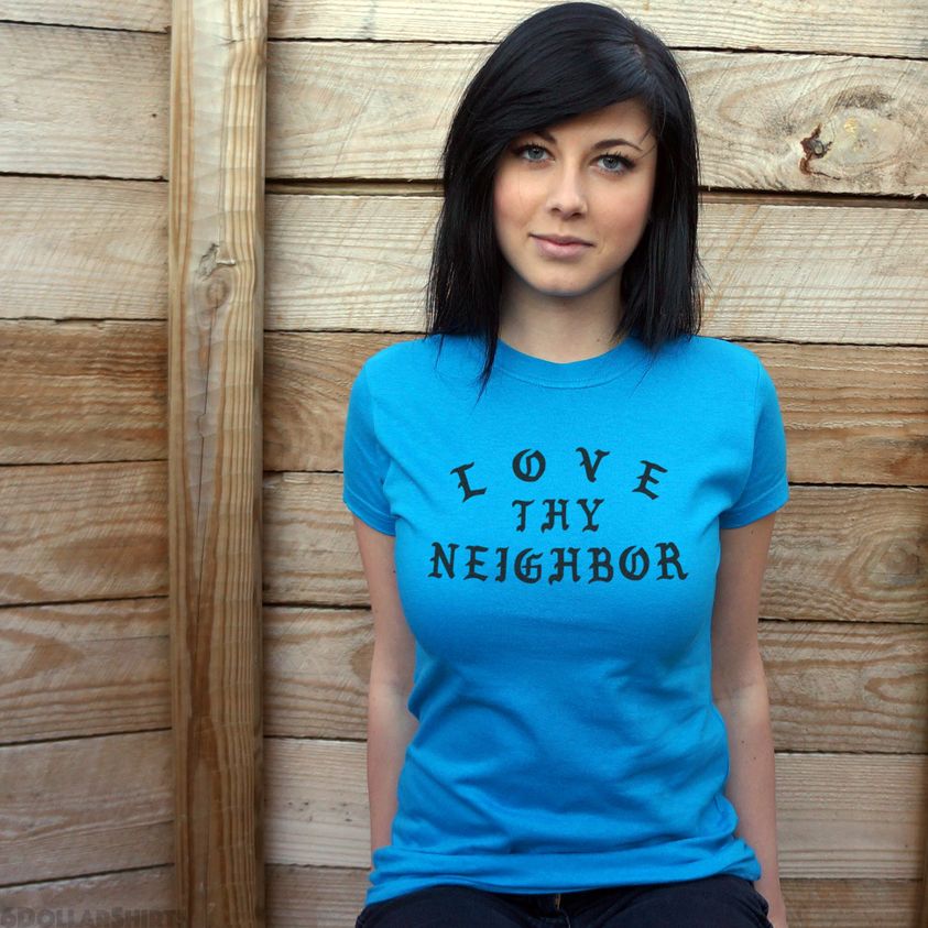 t shirt - I O V E Thy Neighbor