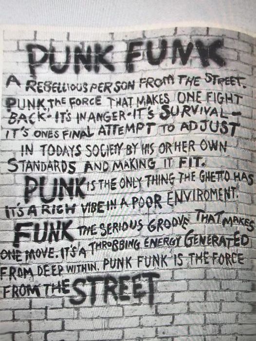 calligraphy - Punk Funk Rebellious Per Son From The Street. Punk The Force That Makes One Fight Back Its In Anger It'S Survival. It'S Ons Final Attempt To Adjust In Todays Society By His Or Her Own Standards And Making It Fit. Punk Is The Only Thing The G