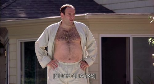 james gandolfini shirtless - Duck Quacks