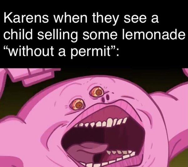 home made - Karens when they see a child selling some lemonade "without a permit"