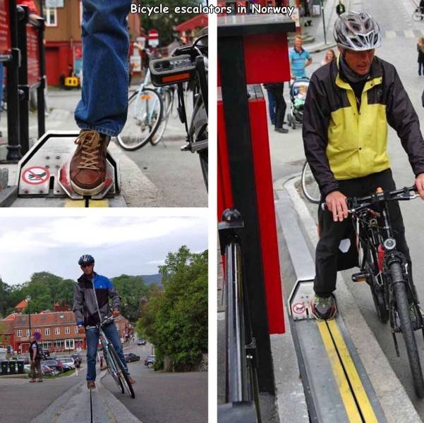 norway bicycle lift - Bicycle escalators in Norway