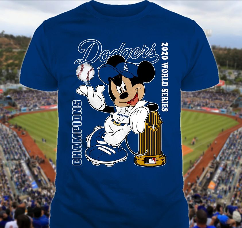 mickey mouse baseball - 2020 World Series Dodgers Darlgets 1 Champions