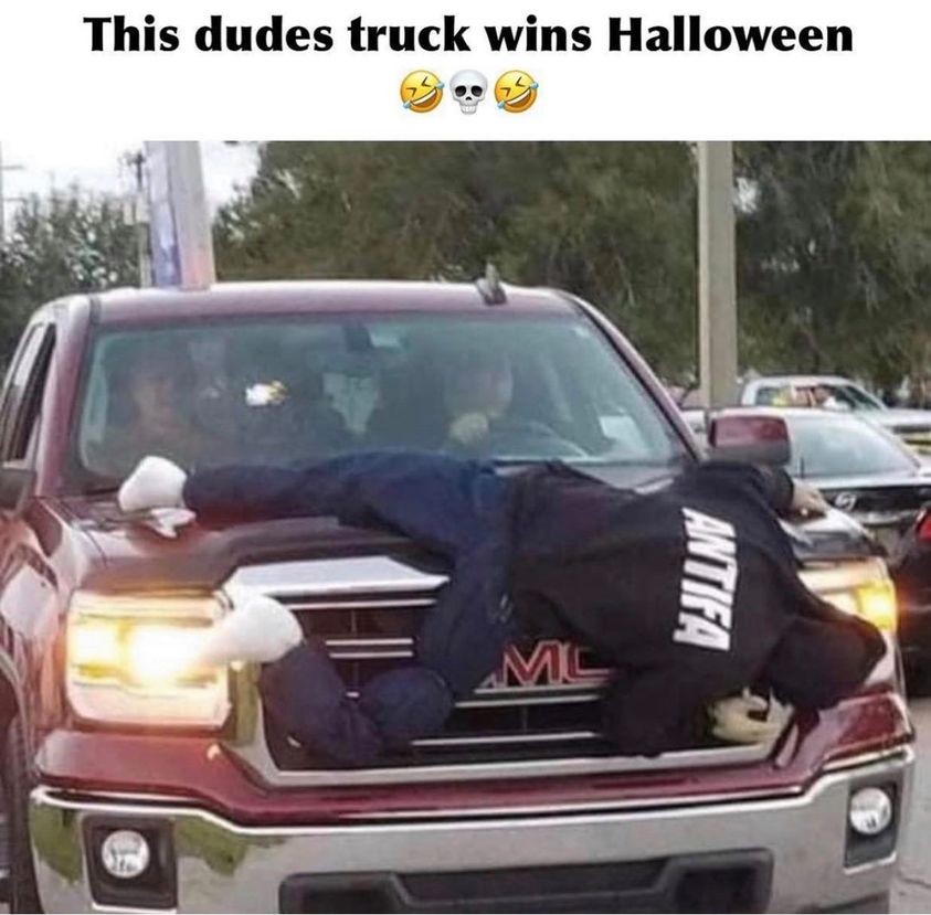 bumper - This dudes truck wins Halloween Antifa Ml