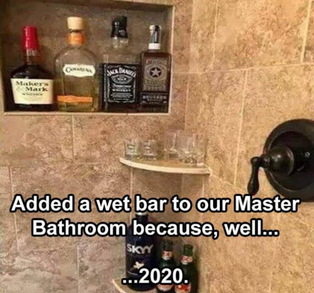 bar in my shower - Maskers mark Son Added a wet bar to our Master Bathroom because, well... Skyy ...2020.