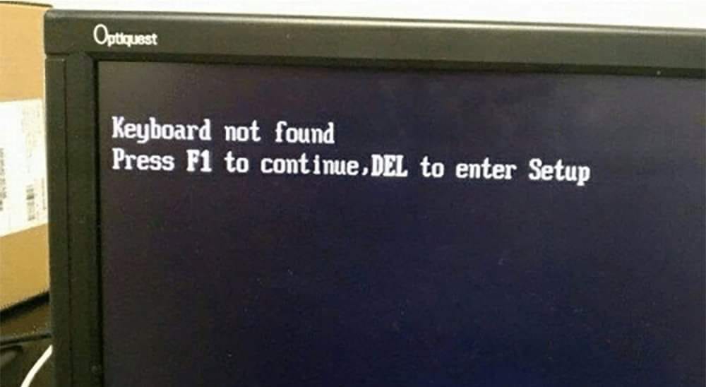 keyboard not detected bios - Optiquest Keyboard not found Press F1 to continue, Del to enter Setup