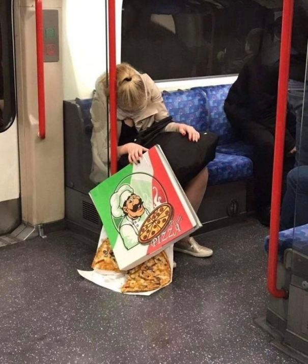 subway sleeping pizza - Pizza